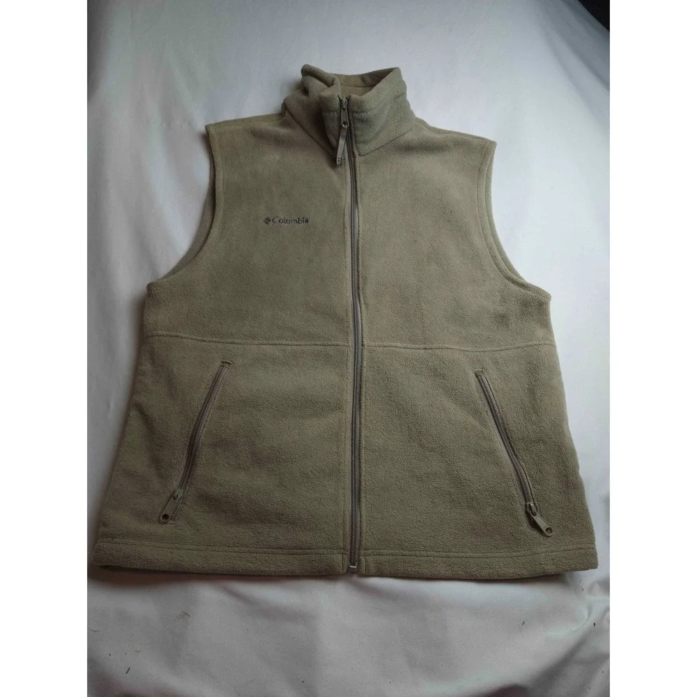 Columbia Vest Mens M Beige Gorpcore Outdoor Utility Minimalist Hiking Activewear